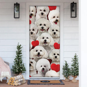 A Bunch Of Bichon Frises Door Cover/Great Gift Idea For Dog Lovers