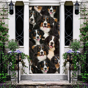 A Bunch Of Bernese Mountains Door Cover/Great Gift Idea For Dog Lovers