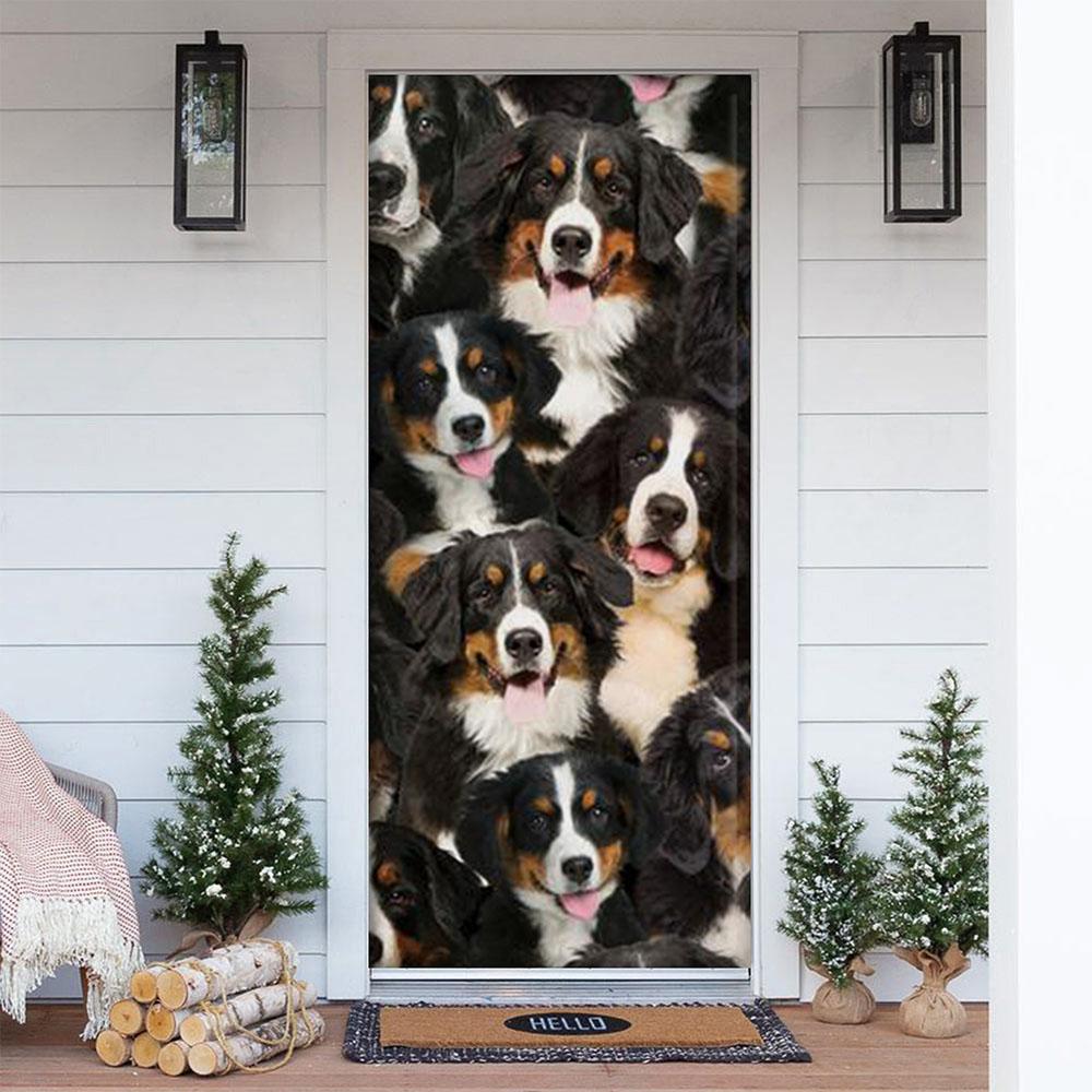 A Bunch Of Bernese Mountains Door Cover/Great Gift Idea For Dog Lovers