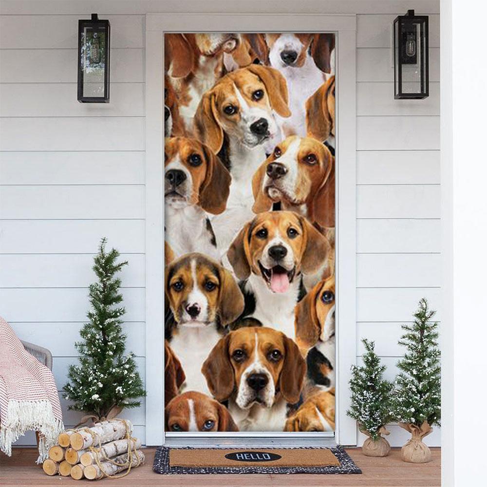 A Bunch Of Beagles Door Cover/Great Gift Idea For Dog Lovers