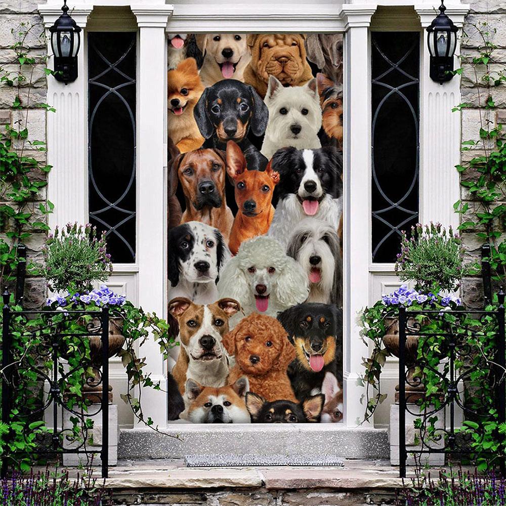 A Bunch Of Dogs Door Cover/Great Gift Idea For Dog Lovers
