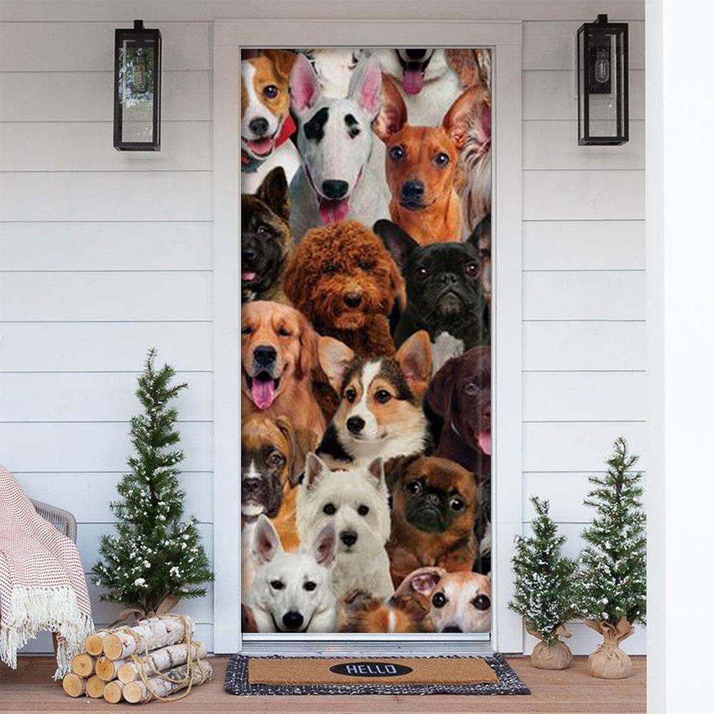 A Bunch Of Dogs 02 Door Cover/Great Gift Idea For Dog Lovers