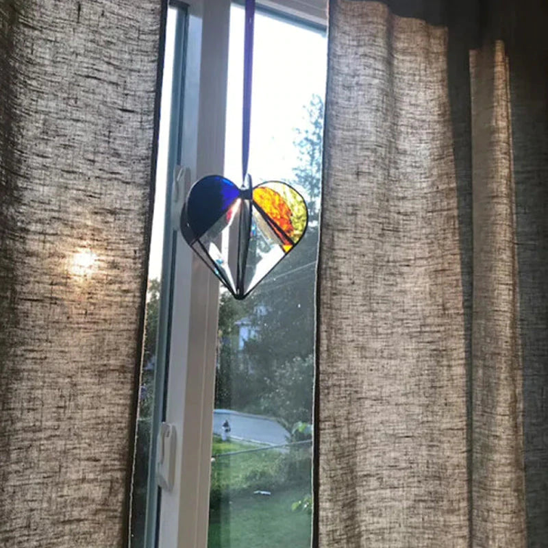 Stained Heart-shaped Suncatcher