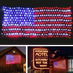 American Flag 420 Led String Lights-large Usa Flag Outdoor Lights
