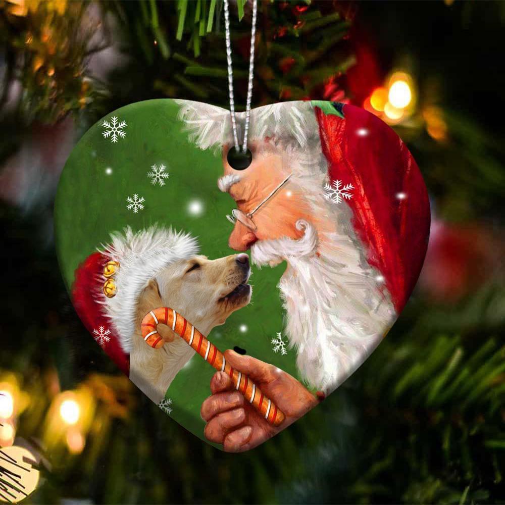 Labrador Retriever happy heart gift for dog lover ornament