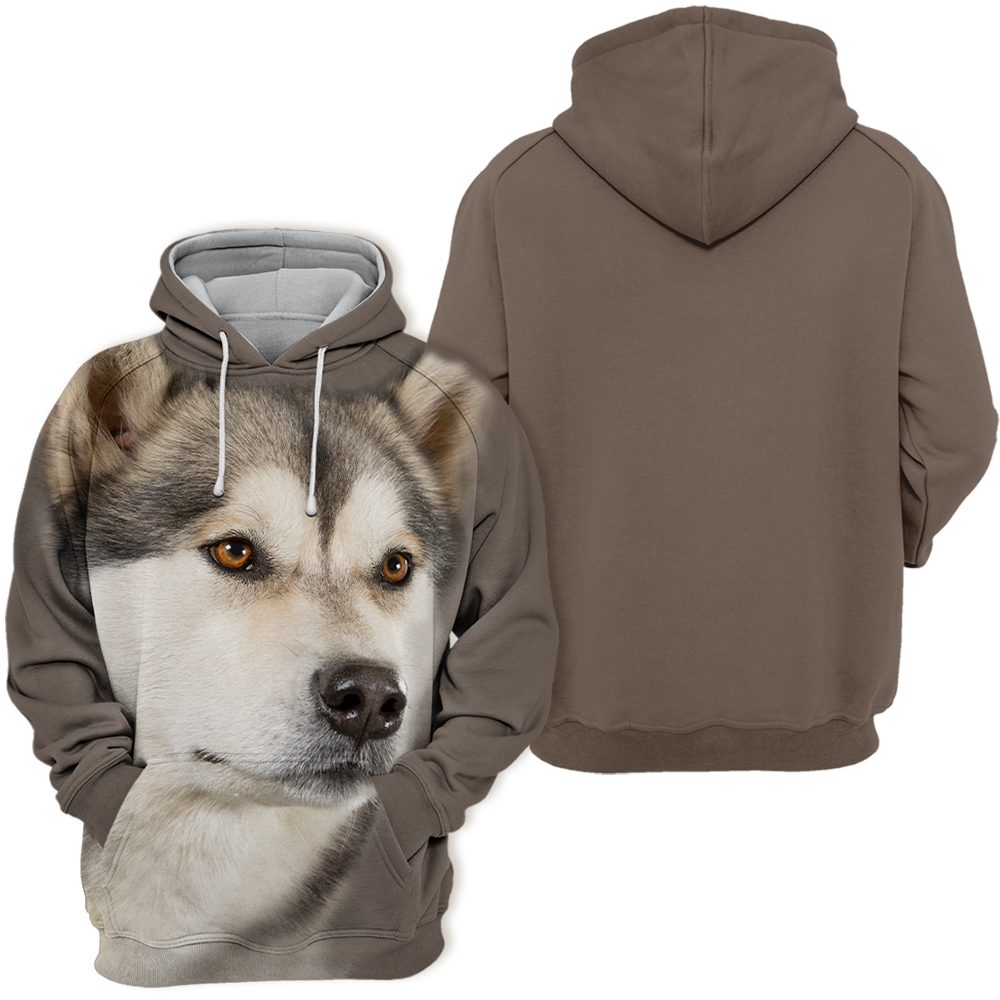 Unisex 3D Graphic Hoodies Animals Dogs Alaskan Husky Puppy Quiet