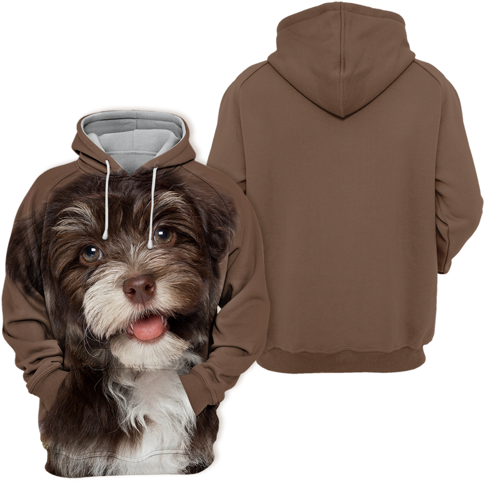 Unisex 3D Graphic Hoodies Animals Dogs Havanese Chocolate Cute