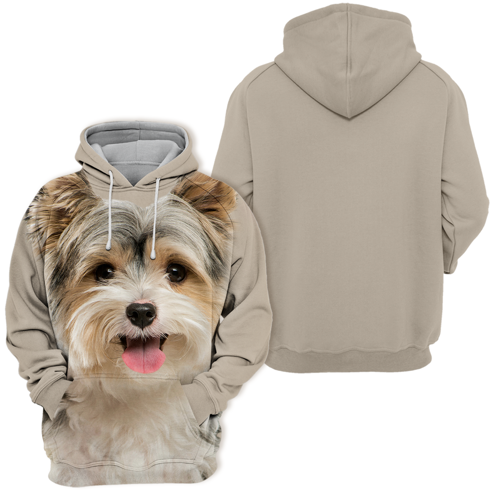 Unisex 3D Graphic Hoodies Animals Dogs Yorkshire Terrier Yorkie Happy