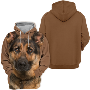 Unisex 3D Graphic Hoodies Animals Dogs German Shepherd Quiet
