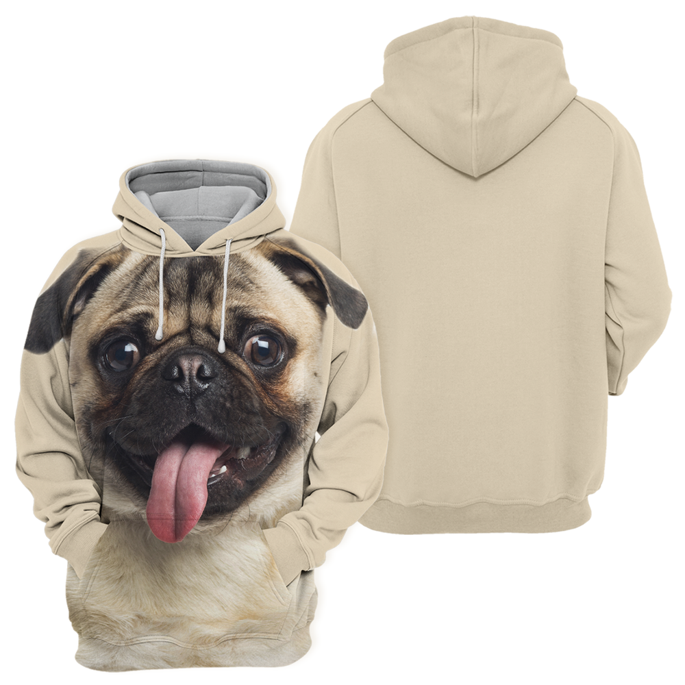 Unisex 3D Graphic Hoodies Animals Dogs Pug Cute