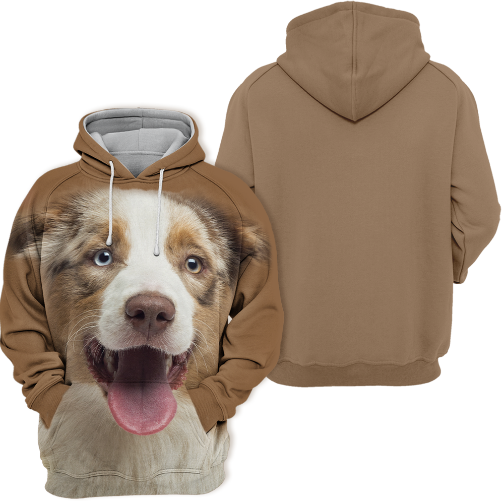 Unisex 3D Graphic Hoodies Animals Dogs Australian Shepherd Laugh