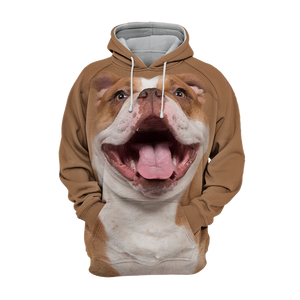 Unisex 3D Graphic Hoodies Animals Dogs English Bulldog Laugh