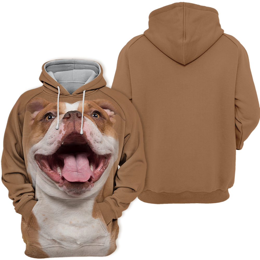 Unisex 3D Graphic Hoodies Animals Dogs English Bulldog Laugh