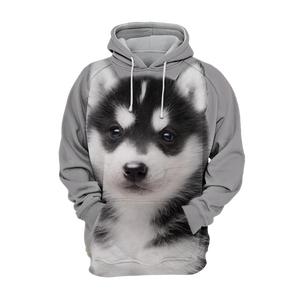 Unisex 3D Graphic Hoodies Animals Dogs Alaskan Husky Puppy Cute