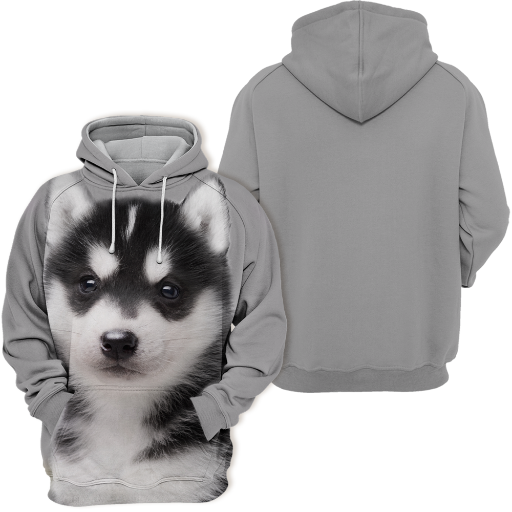 Unisex 3D Graphic Hoodies Animals Dogs Alaskan Husky Puppy Cute