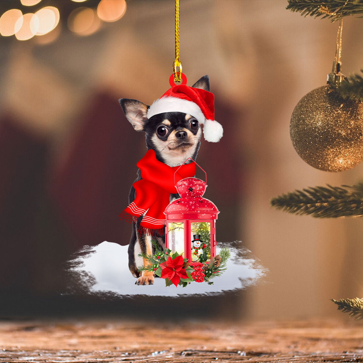 Chihuahua - Christmas Present Ornament