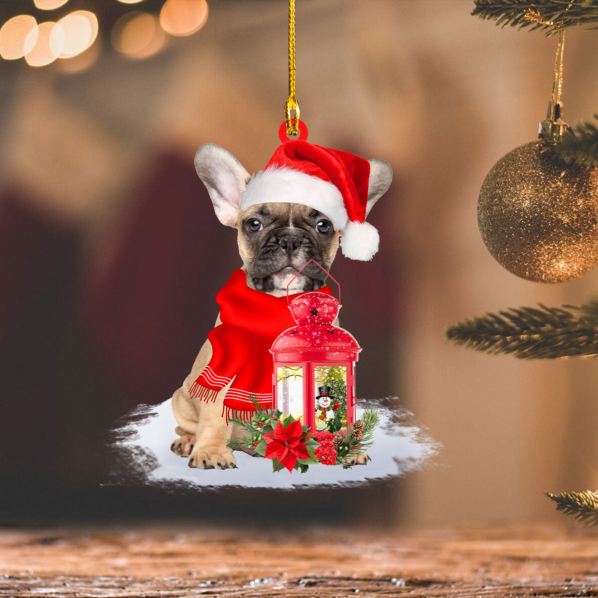 French Bulldog - Christmas Present Ornament