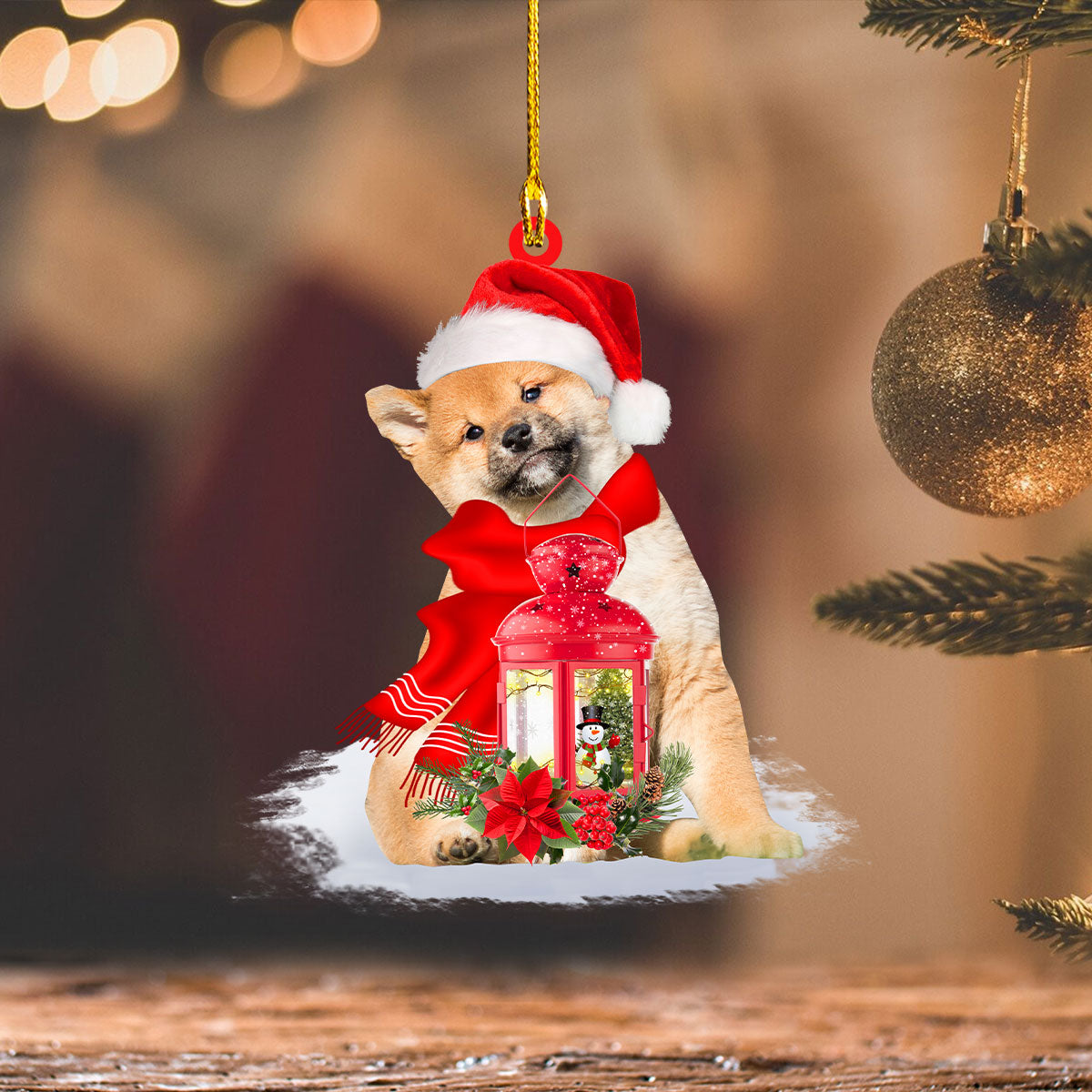 Shiba Inu - Christmas Present Ornament