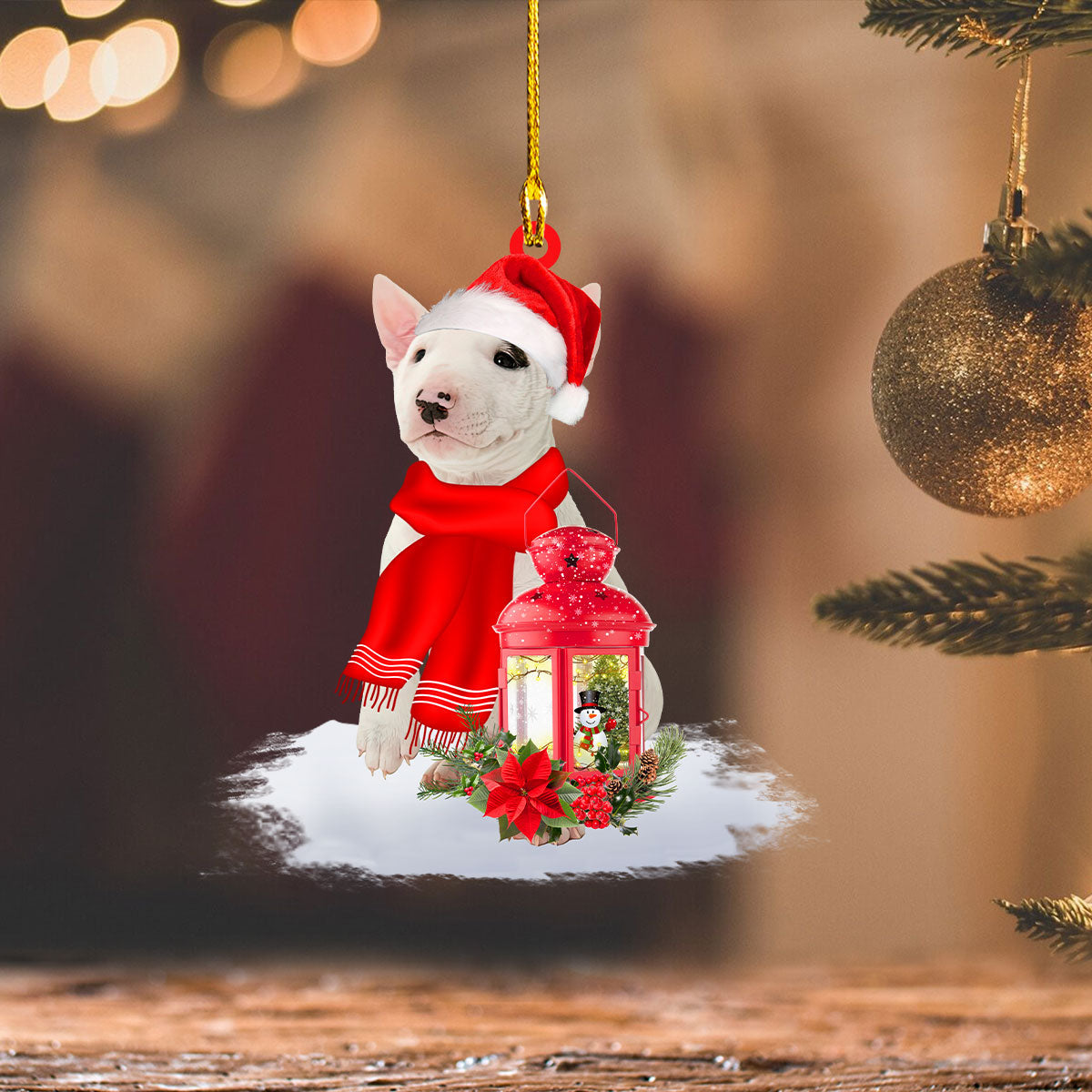 Bull Terrier - Christmas Present Ornament