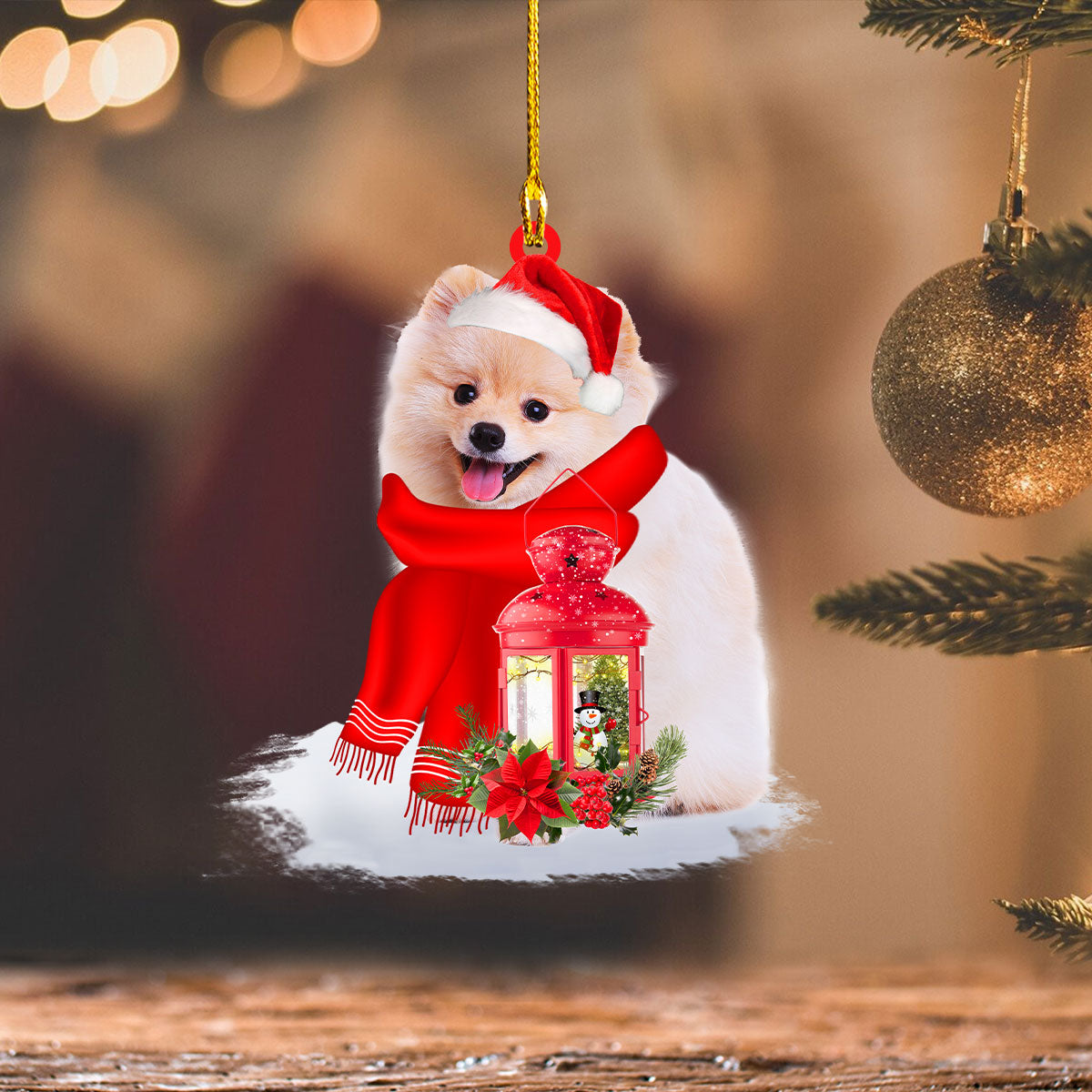 Pomeranian - Christmas Present Ornament