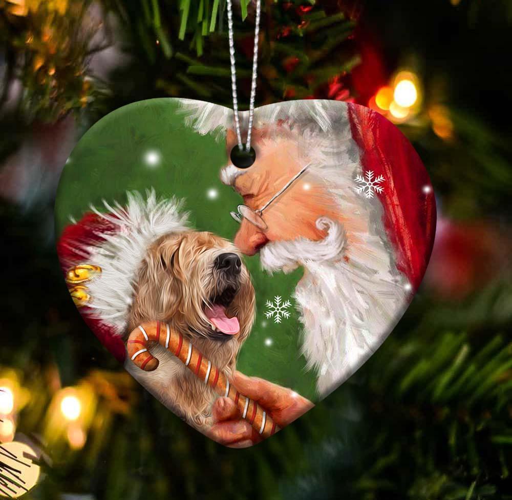 Fun Car Decor Wheaten happy heart gift for Wheaten lover gift for dog mom ornament