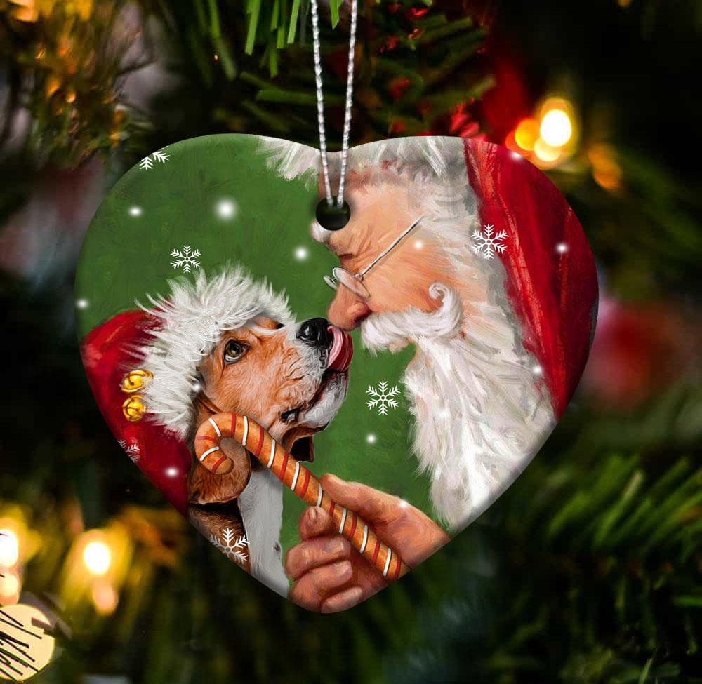 Fun Car Decor Beagle happy heart  gift for beagle lover gift for dog mom ornament