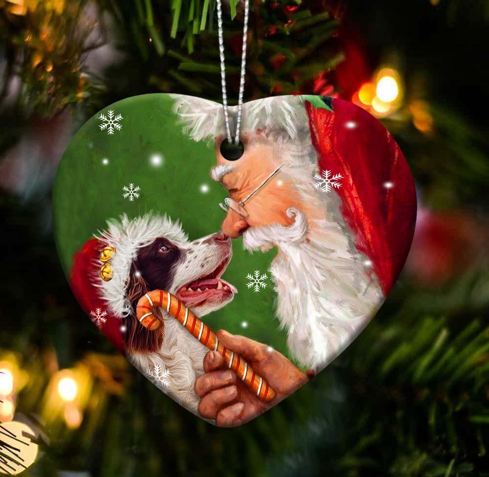 Fun Car Decor English Springer Spaniel happy heart gift for english springer spaniel lover gift for dog mom ornament