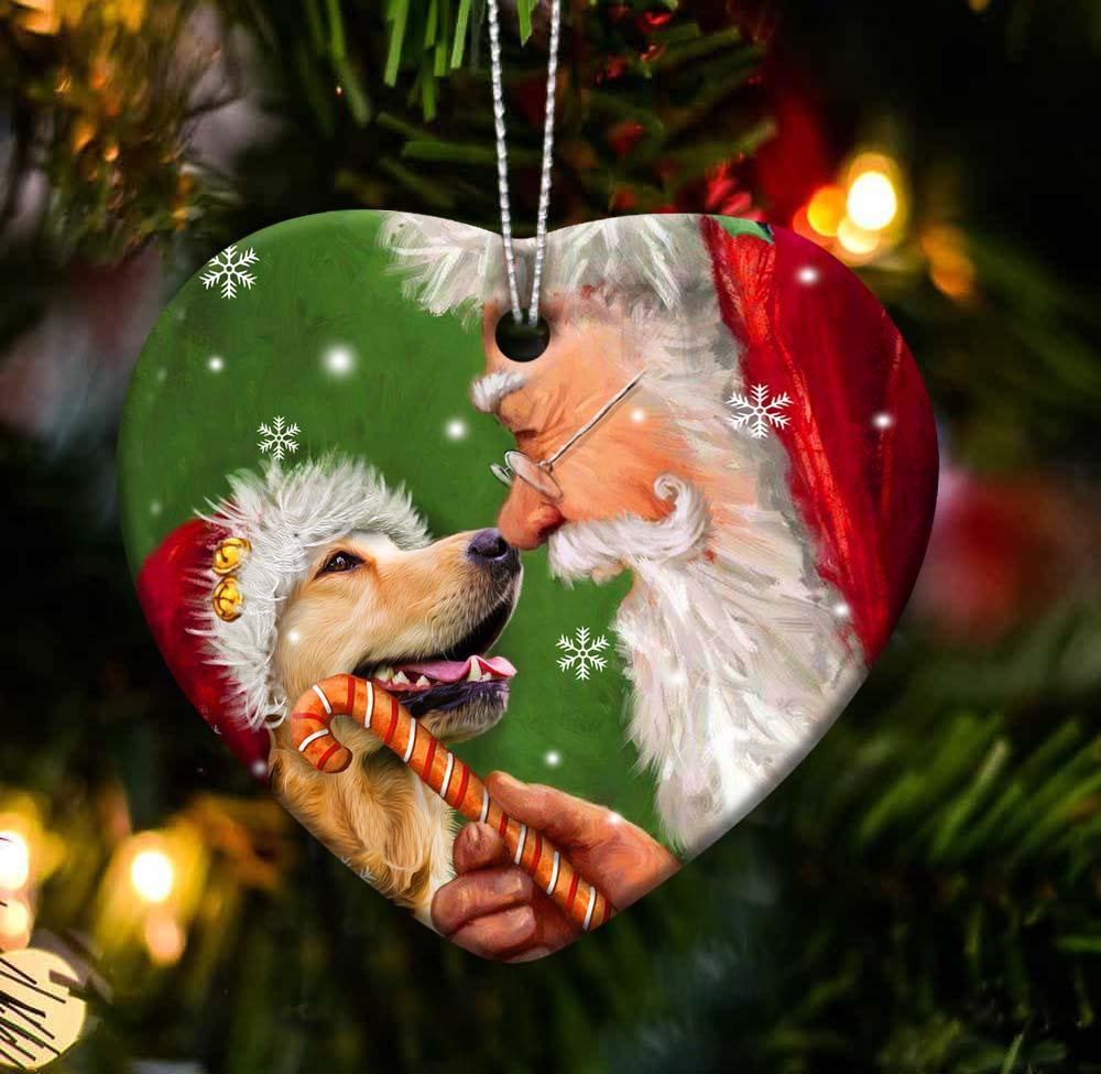 Fun Car Decor Golden retriever happy heart gift for golden retriever lover gift for dog mom ornament