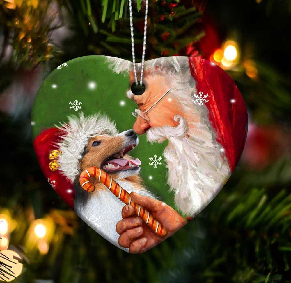 Fun Car Decor Sheltie happy heart gift for Sheltie lover gift for dog mom ornament