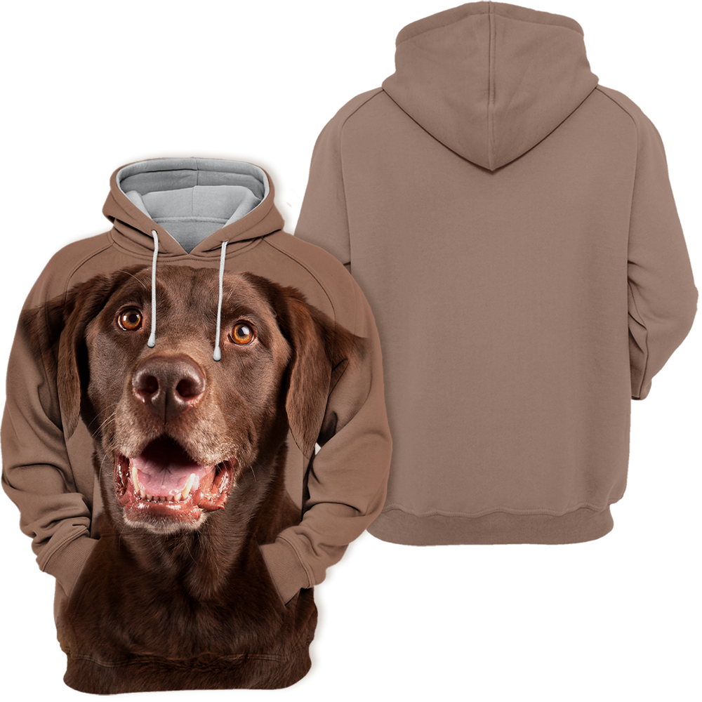 Unisex 3D Graphic Hoodies Animals Dogs Labrador Chocolate Laugh