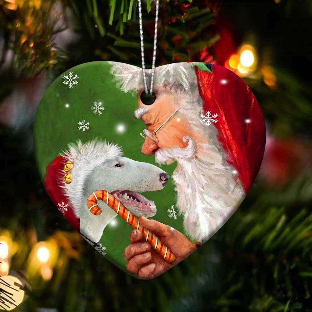 Bull Terrier happy heart gift for dog lover ornament
