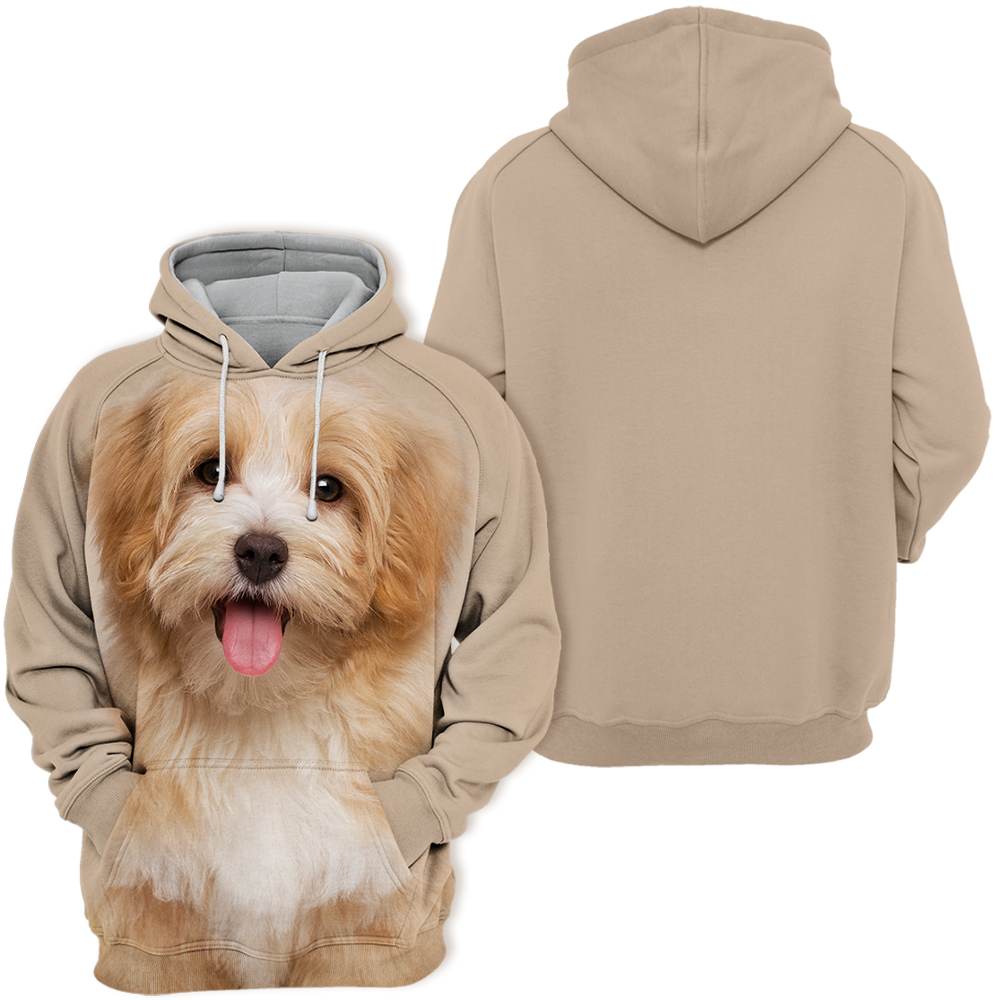 Unisex 3D Graphic Hoodies Animals Dogs Havanese Reddish Happy