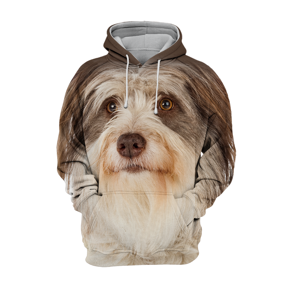 Unisex 3D Graphic Hoodies Animals Dogs Bearded Collie Dog Looking Up
