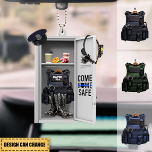 Police Locker Room, Personalized Acrylic Ornament