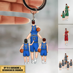 Thank You For Teaching Me To Play basketball - Personalized Rectangle Acrylic Keychain