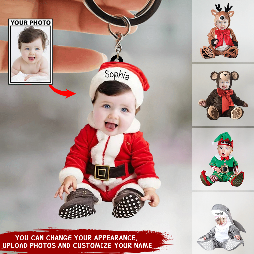 Personalized Photo Baby Acrylic Keychain-Custom Gift For Family Members