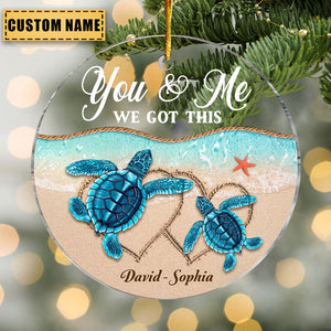 You And Me We Got This Turtle Circle Christmas Ornament-Gift For Couple