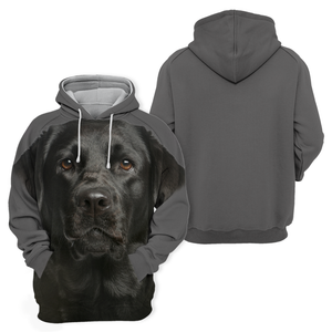 Unisex 3D Graphic Hoodies Animals Dogs Labrador Black Quiet