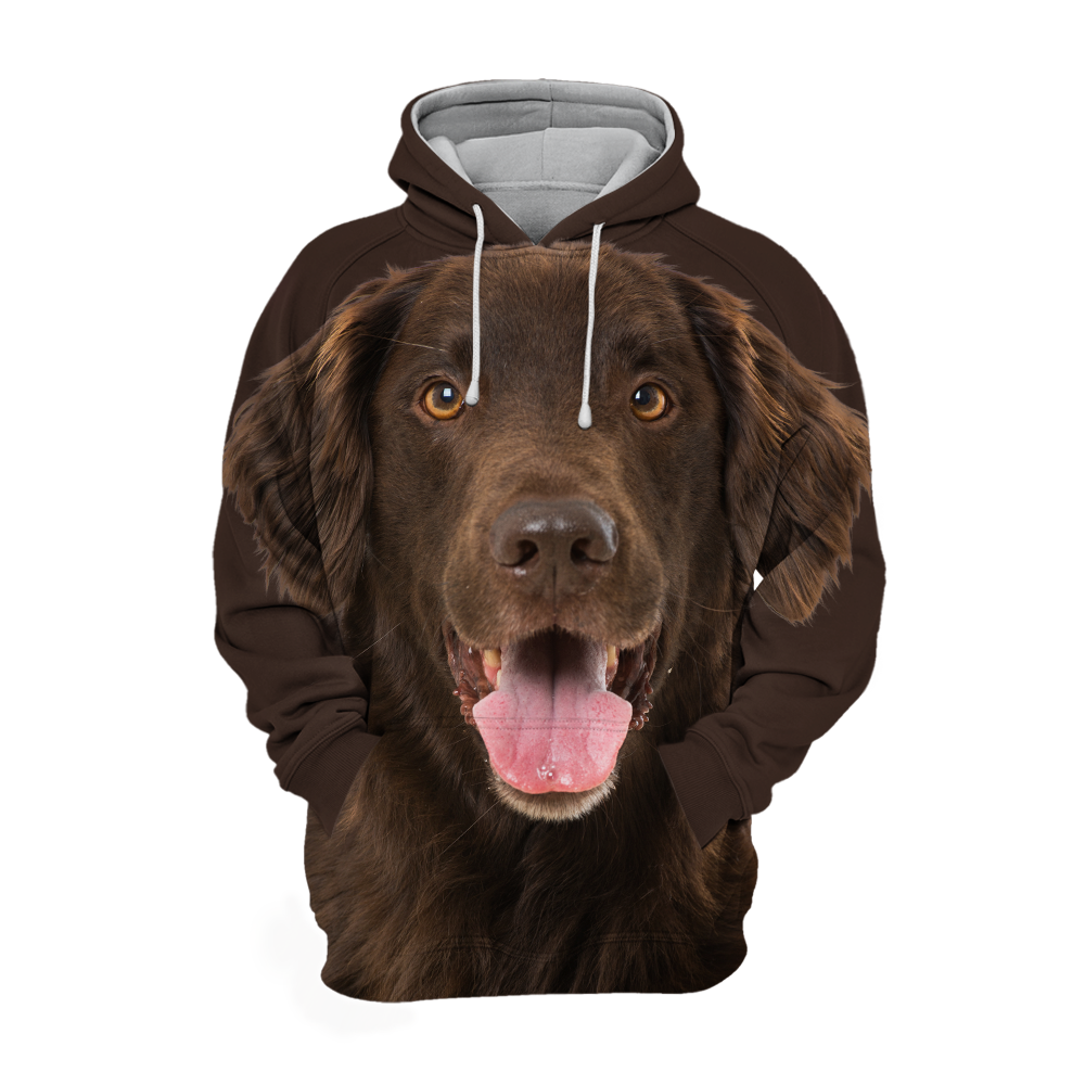 Unisex 3D Graphic Hoodies Animals Dogs Flat Coated Retriever