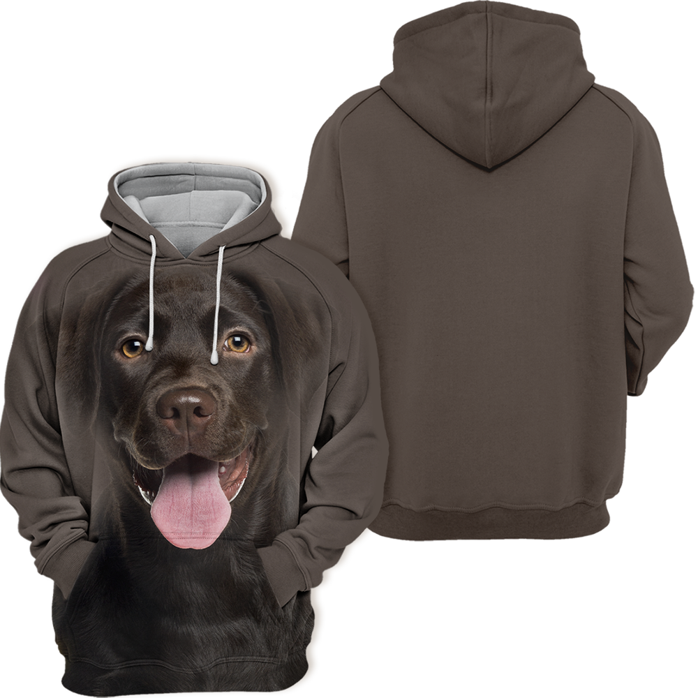 Unisex 3D Graphic Hoodies Animals Dogs Labrador Black Laugh