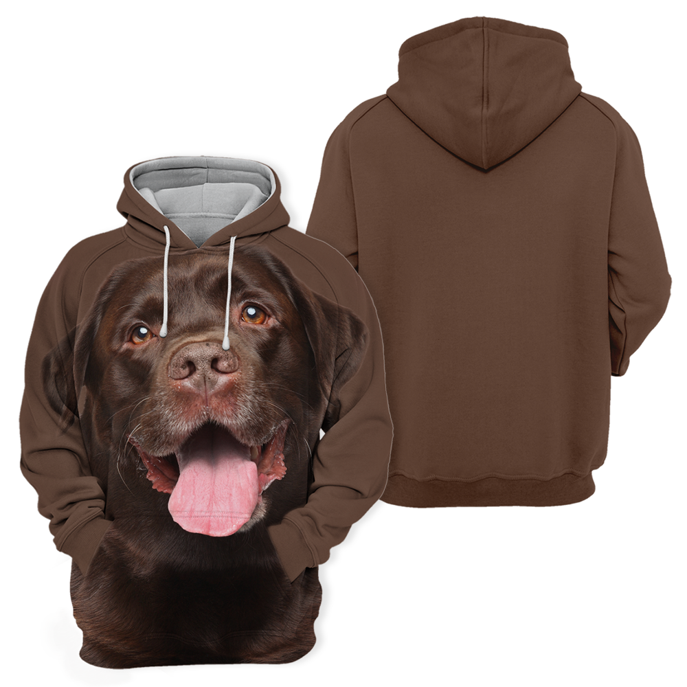 Unisex 3D Graphic Hoodies Animals Dogs Labrador Chocolate Happy