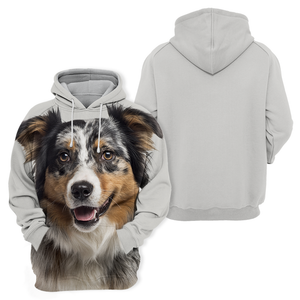 Unisex 3D Graphic Hoodies Animals Dogs Australian Shepherd Happy
