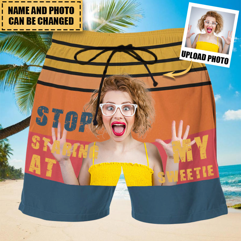 Personalized Stop Staring At My Pet/Upload Photo- Custom Trunks