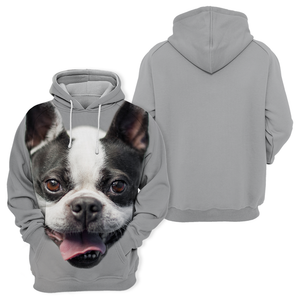 Unisex 3D Graphic Hoodies Animals Dogs Boston Terrier Lovely