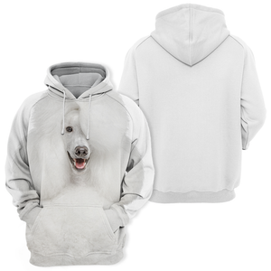 Unisex 3D Graphic Hoodies Animals Dogs Royal Poodle White