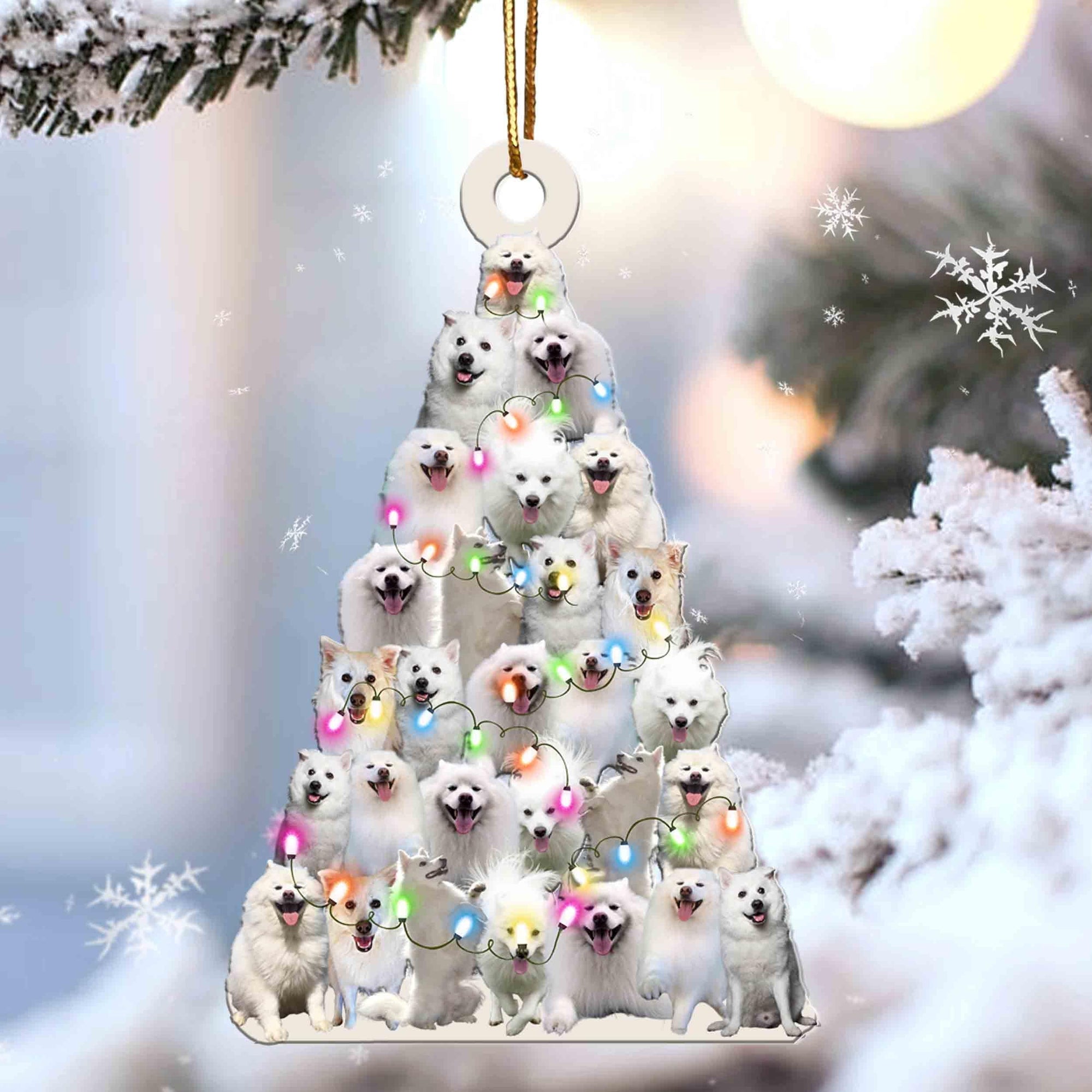 American Eskimo lovely tree gift for american eskimo lover gift for dog lover ornament