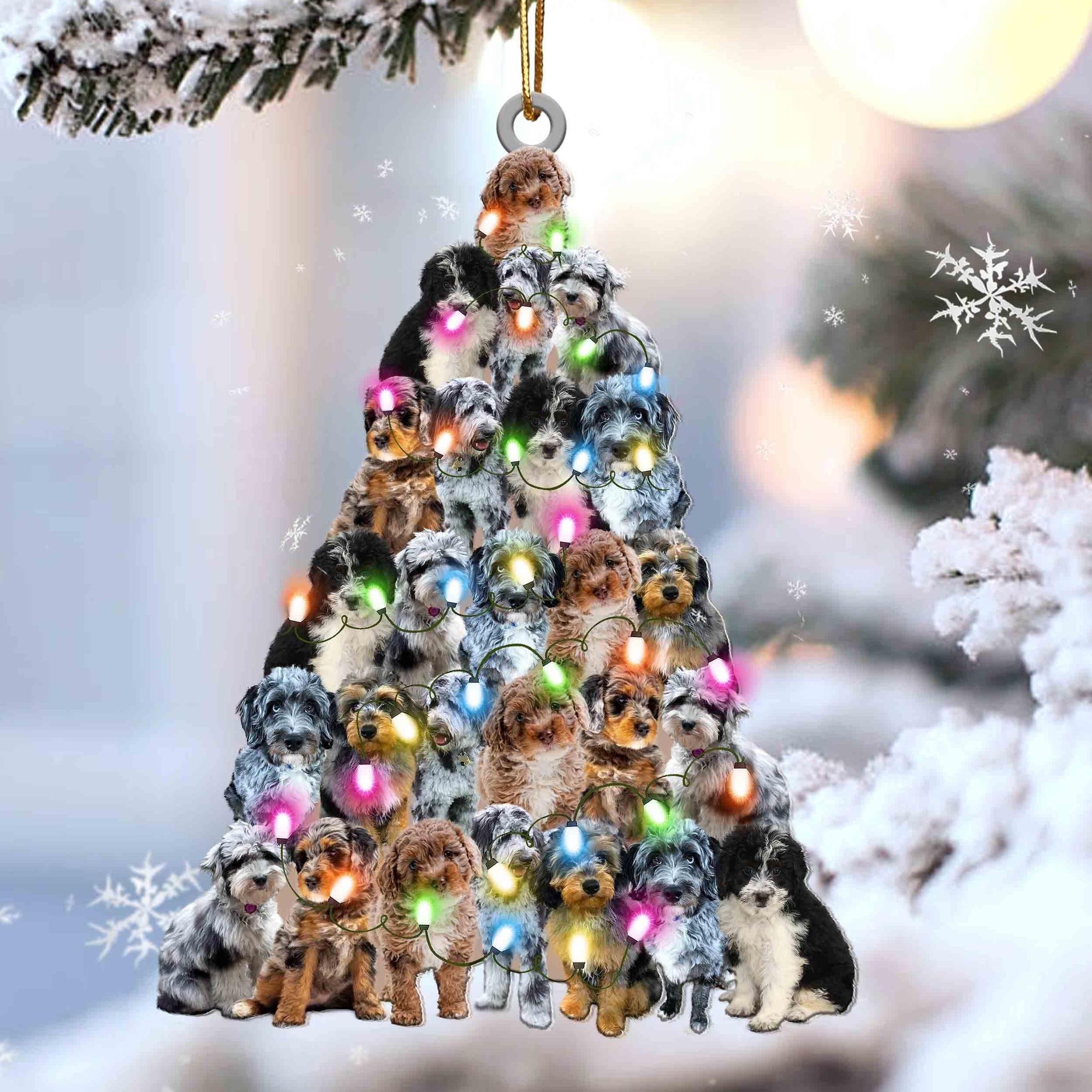 Aussiedoodle lovely tree gift for aussiedoodle lover gift for dog lover ornament