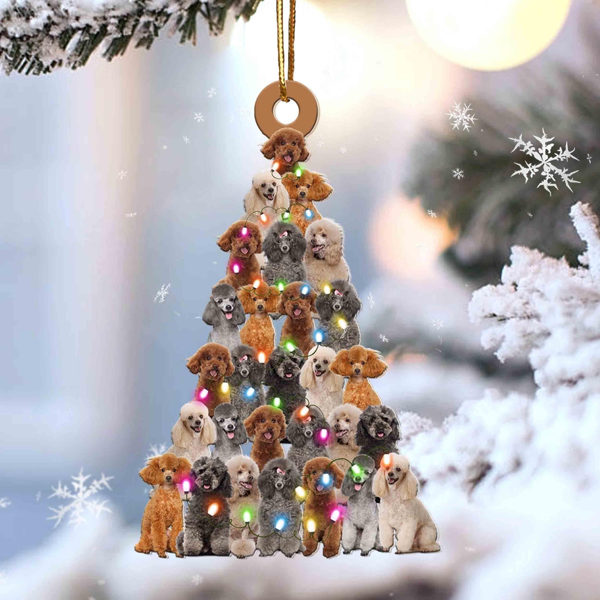 Poodle lovely tree gift for french poodle lover gift for dog lover ornament