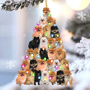 Pomeranian lovely tree gift for pomeranain lover gift for dog mom ornament