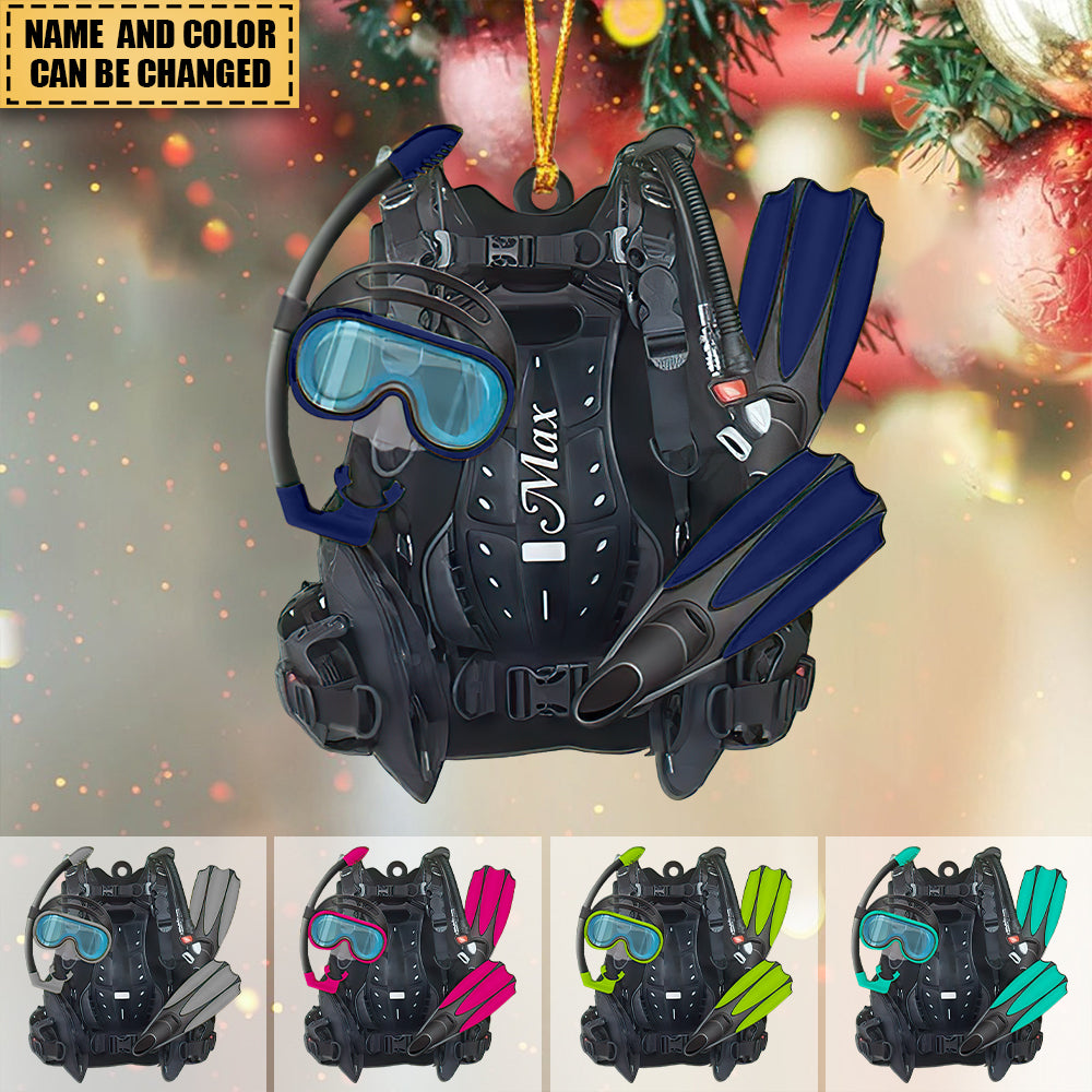 Personalized Scuba Diving Set Ornament - Gift For Diving Lovers, Divers